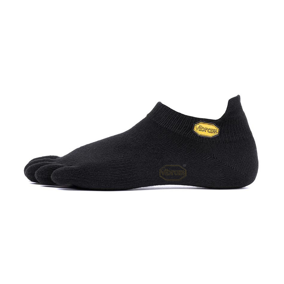 Vibram 5TOE No Show Men\'s Socks Black | NZ_C17