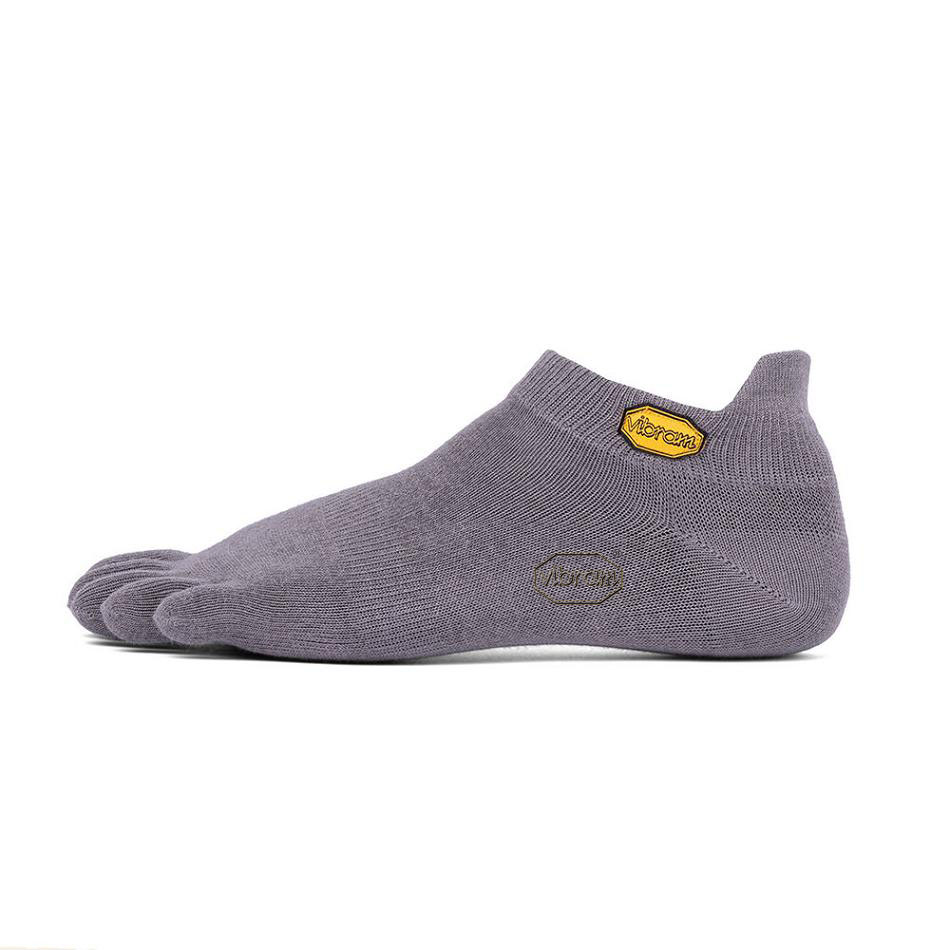 Vibram 5TOE No Show Men\'s Socks Grey | NZ_R01