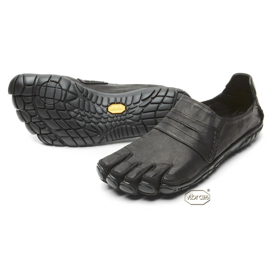 Vibram CVT-Leather Men\'s Casual Shoes Black | NZ_F30