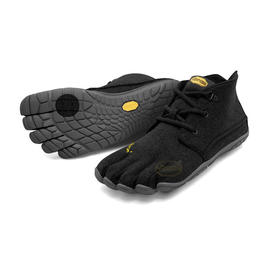 Vibram CVT-Wool Women\'s Hiking Shoes Black / Grey | NZ_R76