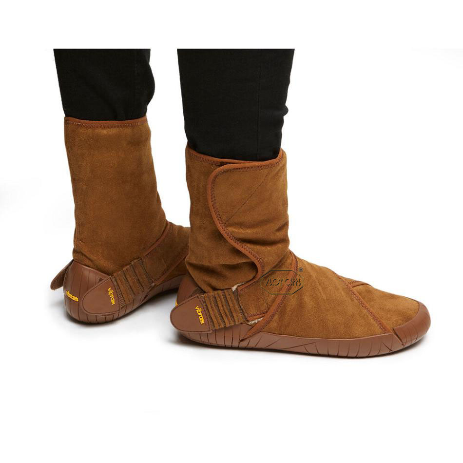 Vibram Furoshiki Classic Shearling Mid Men's Boots Brown | NZ_S79