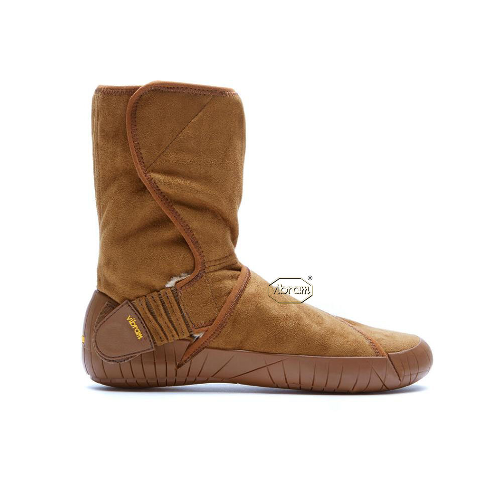 Vibram Furoshiki Classic Shearling Mid Men's Boots Brown | NZ_S79