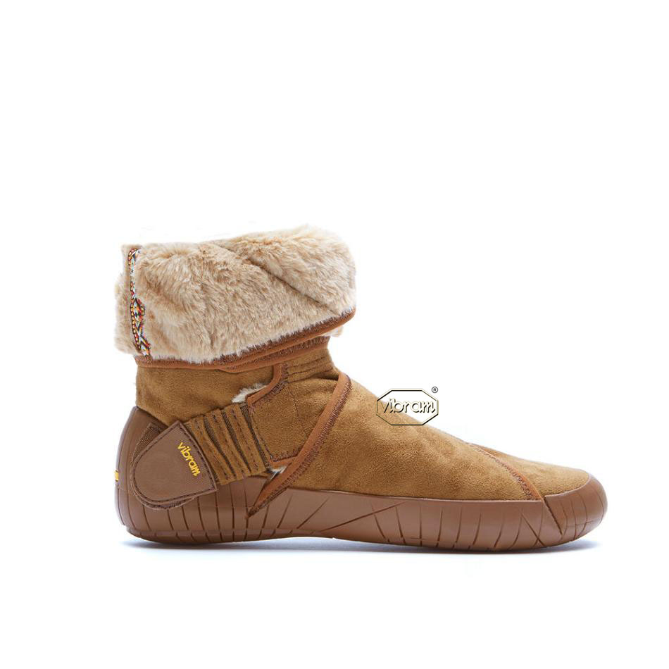 Vibram Furoshiki Classic Shearling Mid Women\'s Boots Brown | NZ_Q91