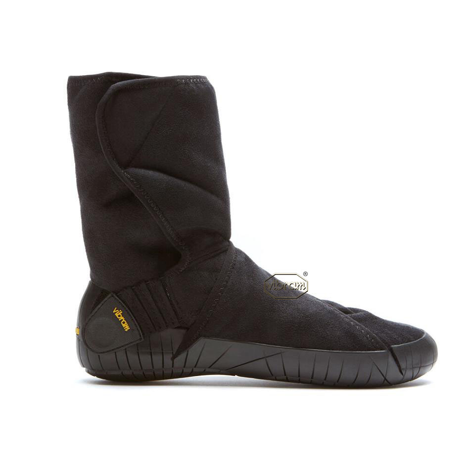 Vibram Furoshiki Eastern Traveler Classic Shearling Mid Women's Boots Black | NZ_C86