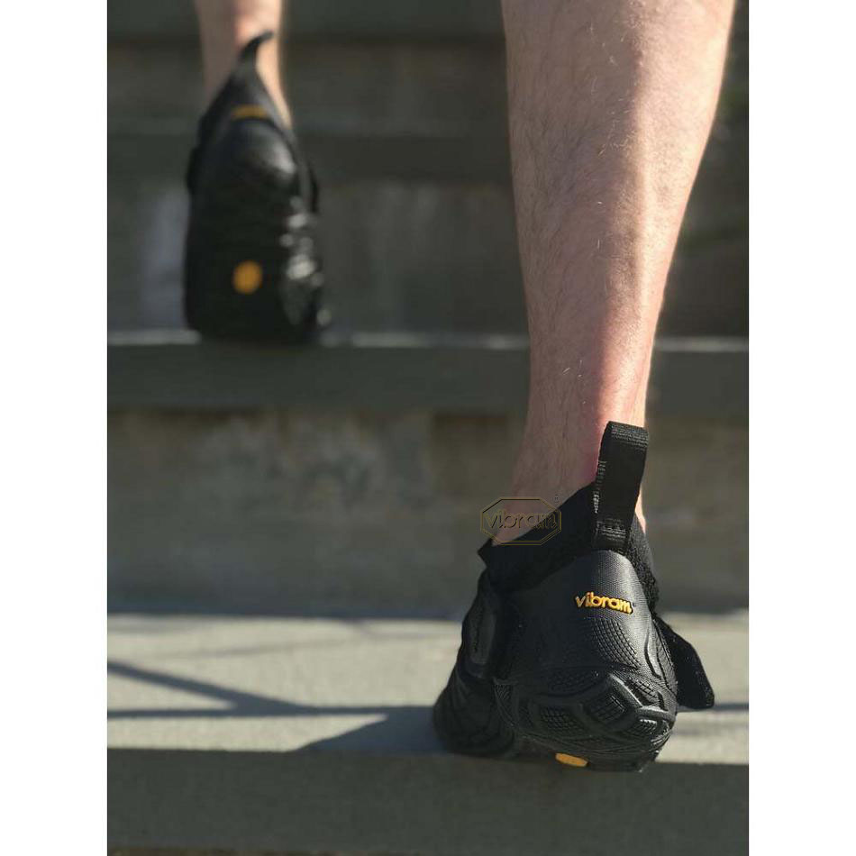 Vibram Furoshiki Knit High Men's Shoes Black | NZ_Y03