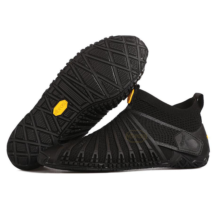 Vibram Furoshiki Knit High Men\'s Shoes Black | NZ_Y03