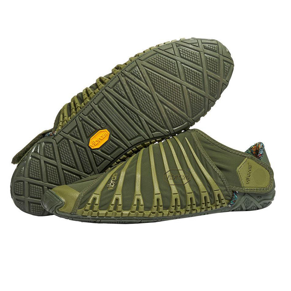 Vibram Furoshiki Men\'s Shoes Olive | NZ_R70