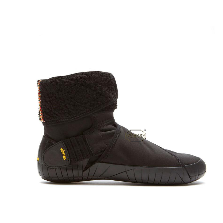 Vibram Furoshiki New Yorker Mid Women\'s Boots Black | NZ_M24