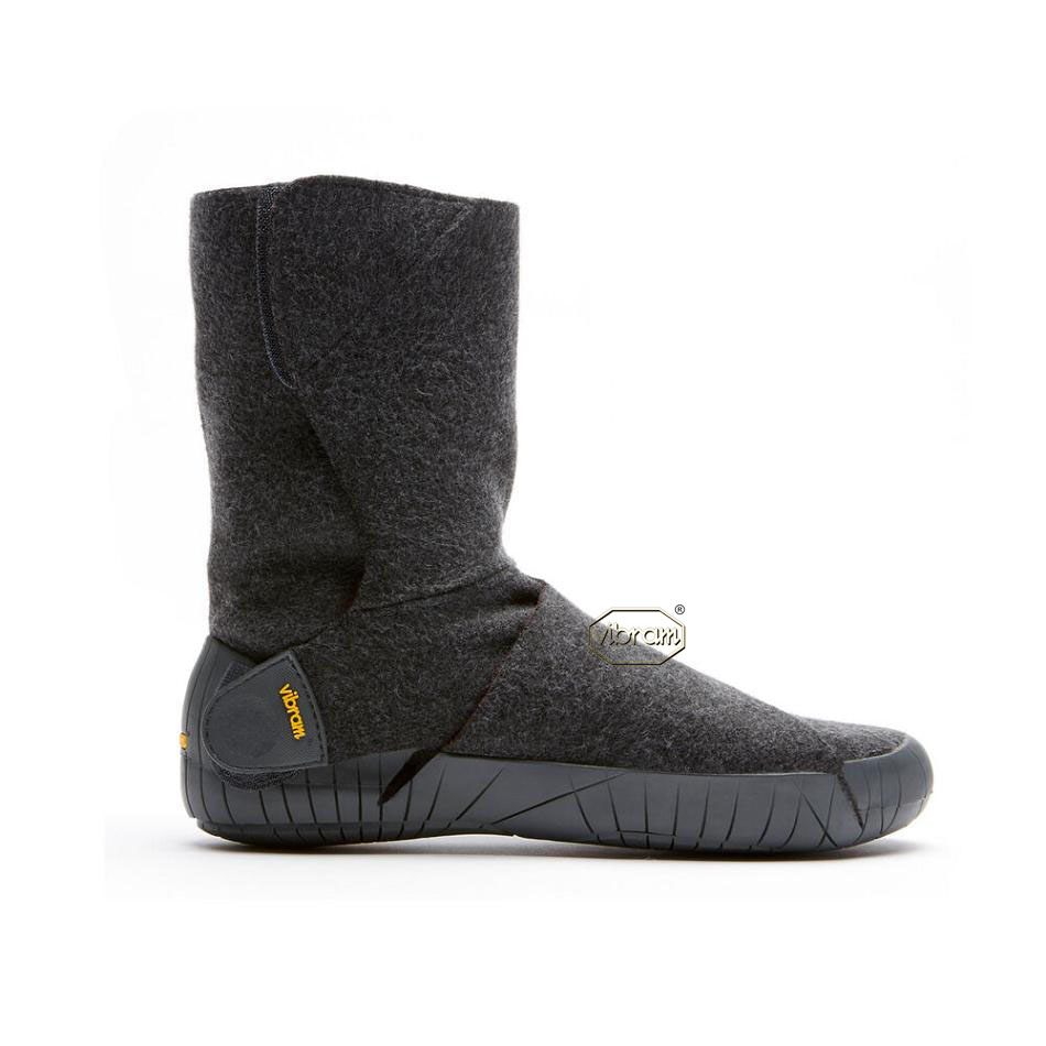 Vibram Furoshiki Russian Felt Mid Men's Boots Grey | NZ_F36