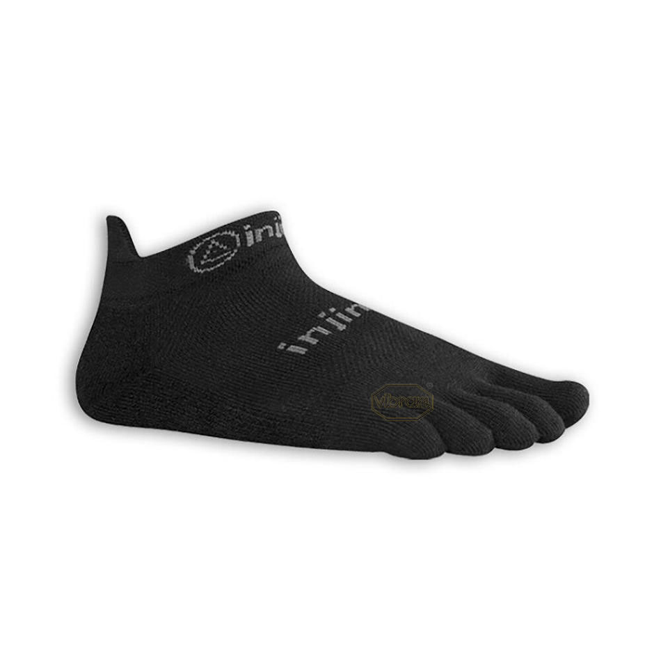 Vibram Injinji No-Show Men\'s Socks Black | NZ_S07