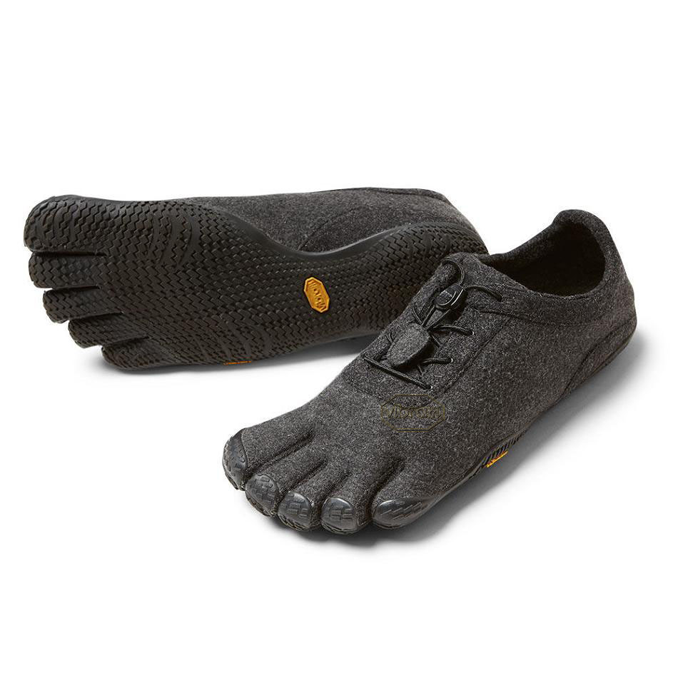 Vibram KSO ECO Wool Men\'s Casual Shoes Grey / Black | NZ_J81