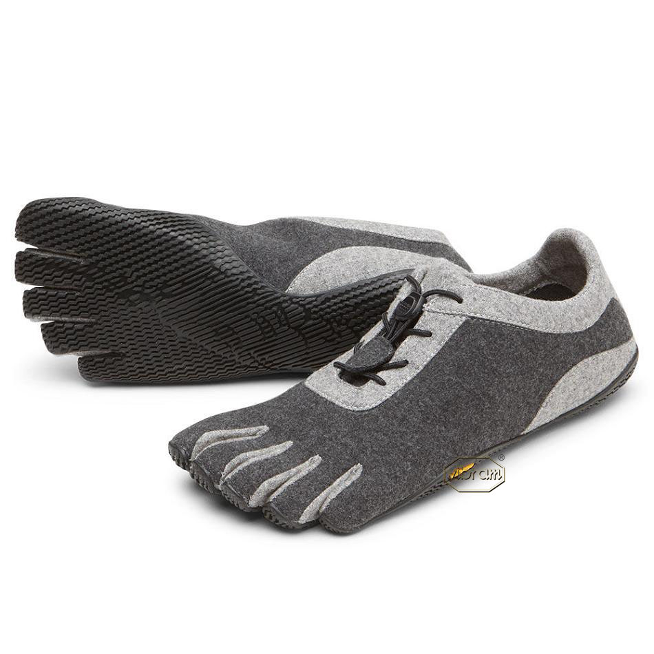 Vibram KSO ECO Wool Women\'s Casual Shoes Grey / Black | NZ_D53