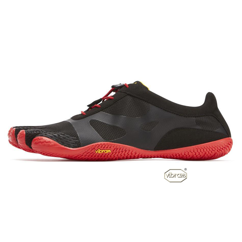 Vibram KSO EVO Men's Training Shoes Black / Red | NZ_L83