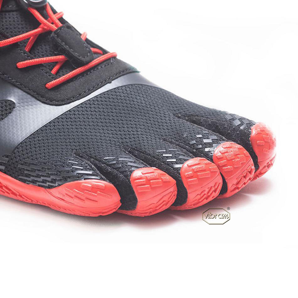 Vibram KSO EVO Men's Training Shoes Black / Red | NZ_L83