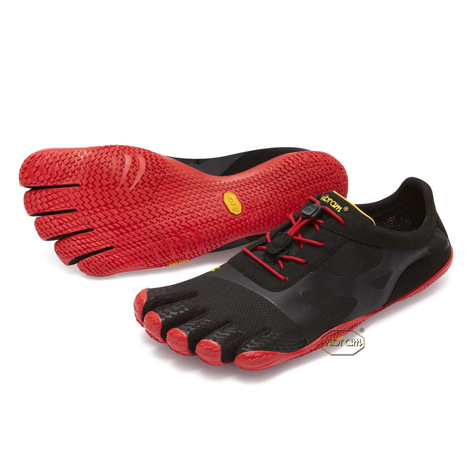 Vibram KSO EVO Men\'s Training Shoes Black / Red | NZ_L83