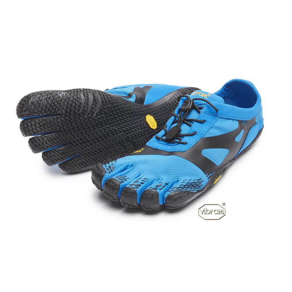 Vibram KSO EVO Men\'s Training Shoes Blue / Black | NZ_D05