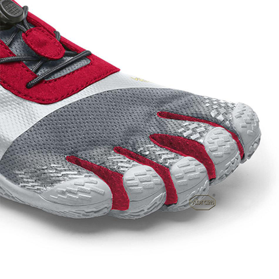 Vibram KSO EVO Men's Training Shoes Grey / Red | NZ_E75