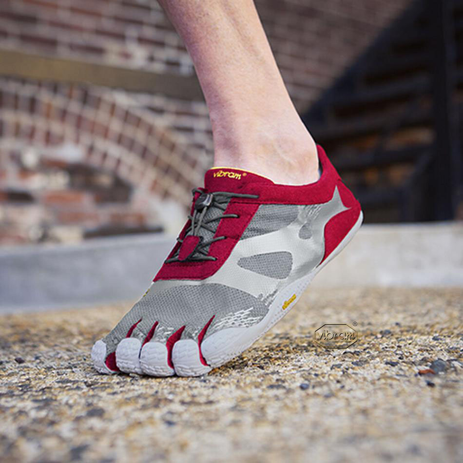 Vibram KSO EVO Men's Training Shoes Grey / Red | NZ_E75