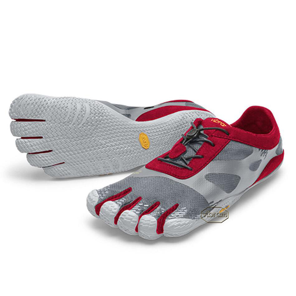 Vibram KSO EVO Men\'s Training Shoes Grey / Red | NZ_E75