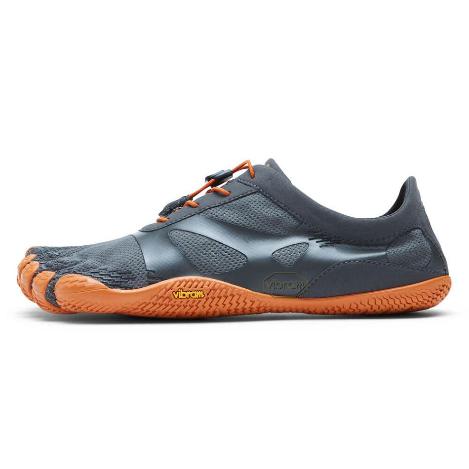 Vibram KSO EVO Men's Training Shoes Grey / Orange | NZ_K64