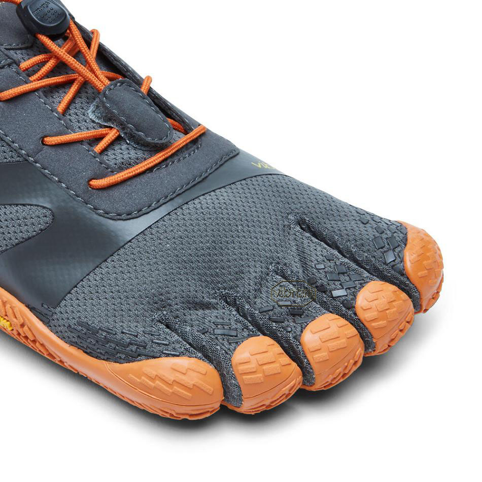 Vibram KSO EVO Men's Training Shoes Grey / Orange | NZ_K64