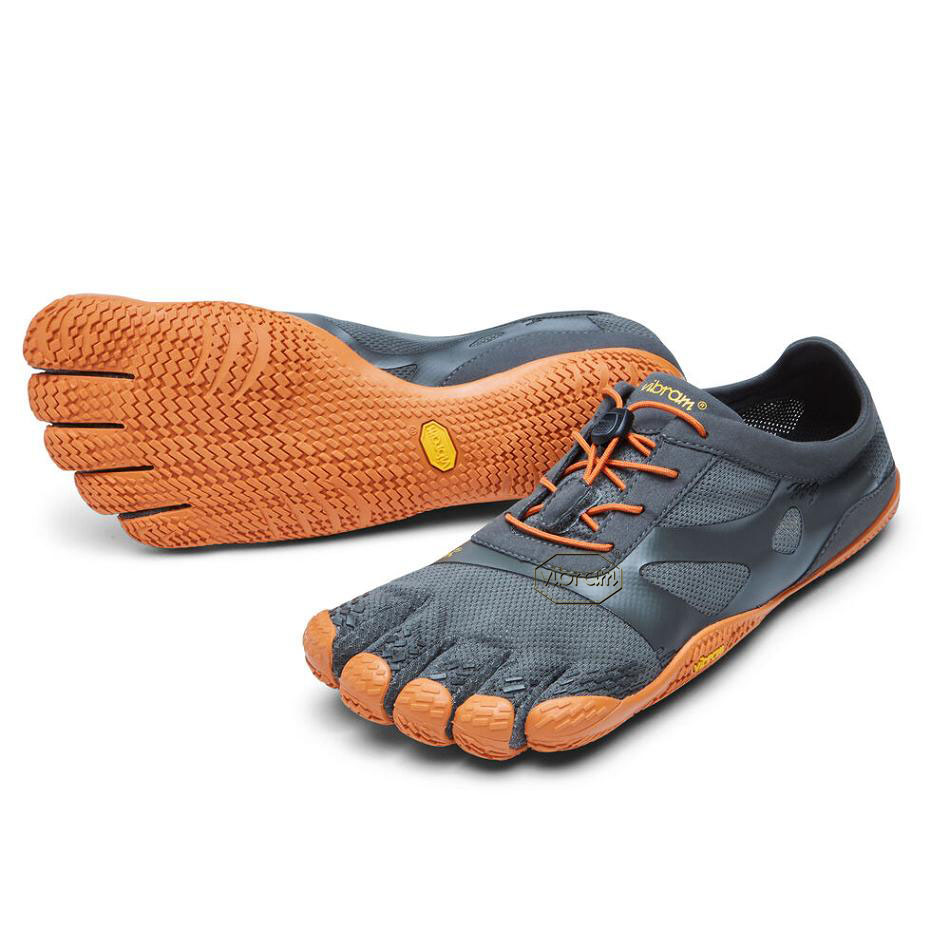 Vibram KSO EVO Men\'s Training Shoes Grey / Orange | NZ_K64