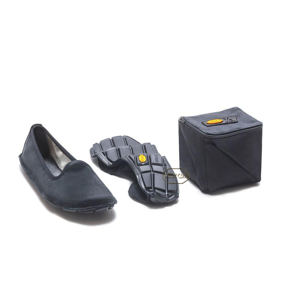 Vibram One Quarter Velvet Women's Shoes Black | NZ_U49