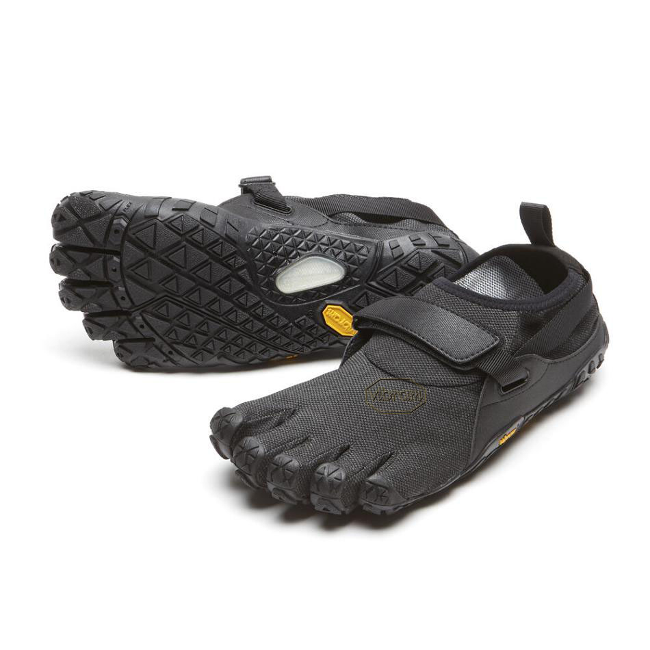 Vibram Spyridon EVO Men\'s Hiking Shoes Black | NZ_A09