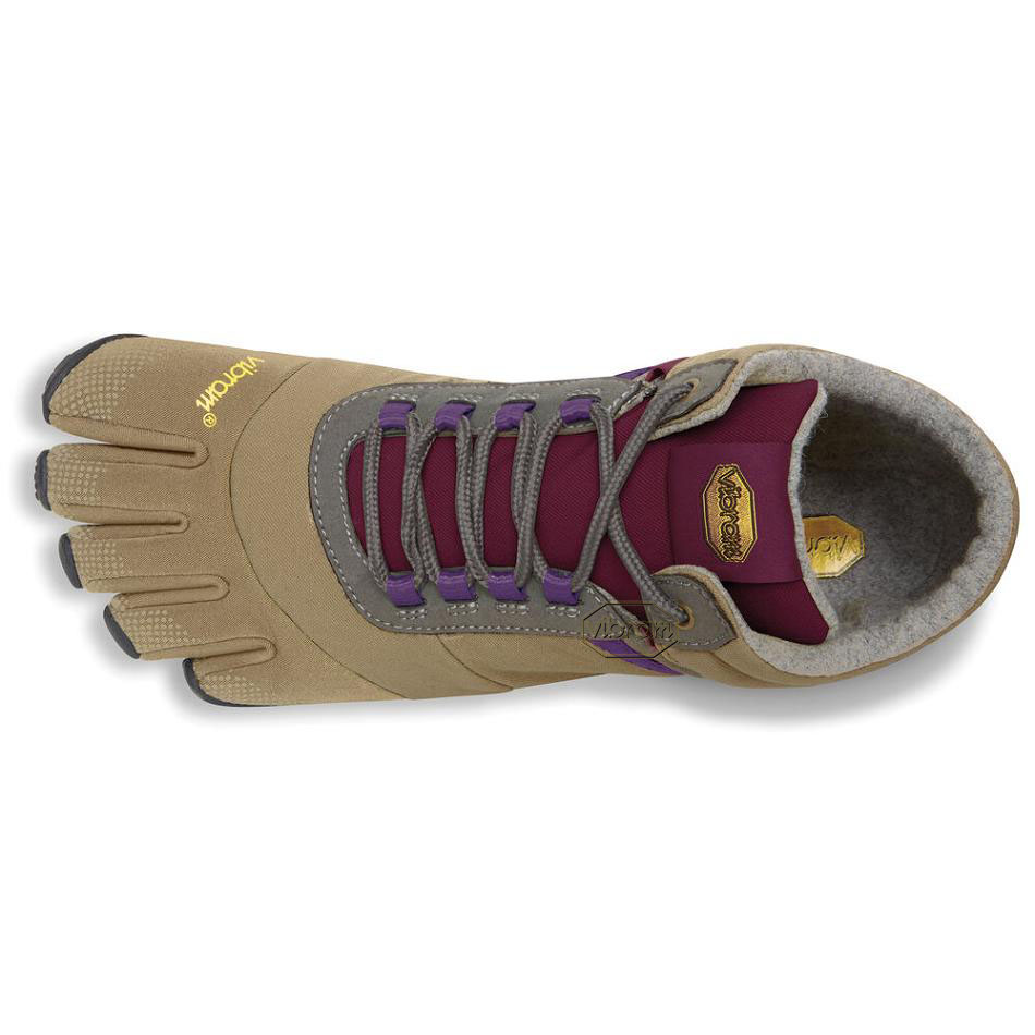 Vibram Trek Ascent Insulated Women's Casual Shoes Khaki / Purple | NZ_W44