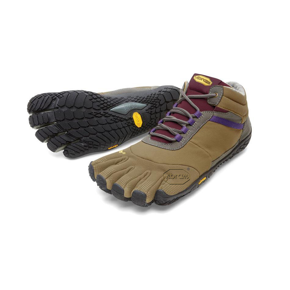 Vibram Trek Ascent Insulated Women\'s Casual Shoes Khaki / Purple | NZ_W44