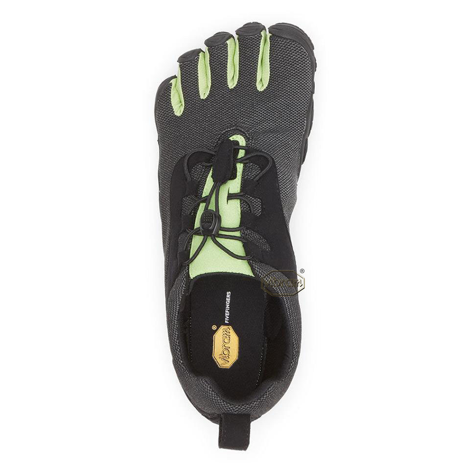 Vibram V-Run Retro Women's Running Shoes Black / Green / Black | NZ_H59