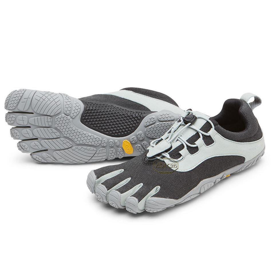 Vibram V-Run Retro Women\'s Running Shoes Black / Grey | NZ_K13