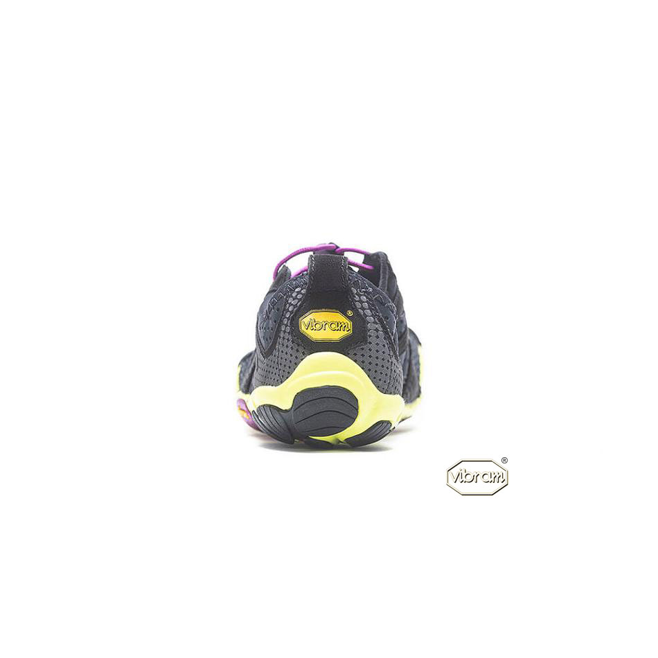 Vibram V-Run Women's Training Shoes Black / Yellow / Purple | NZ_W02