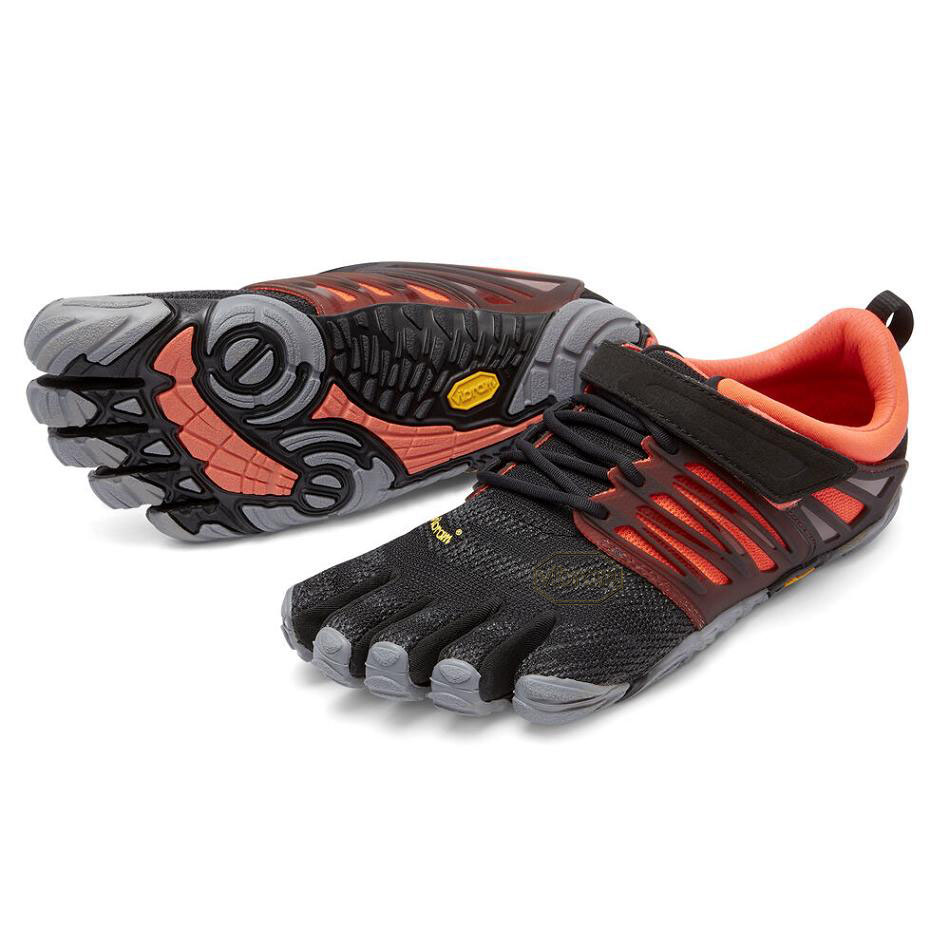 Vibram V-Train Women\'s Training Shoes Black / Coral / Grey | NZ_M90