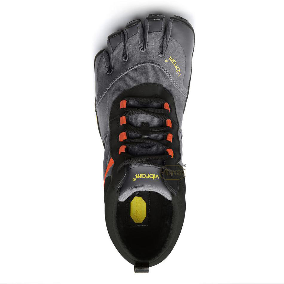 Vibram V-Trek Insulated Men's Casual Shoes Black / Grey / Red | NZ_E21