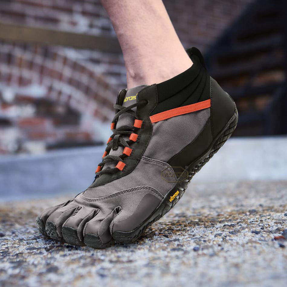 Vibram V-Trek Insulated Men's Casual Shoes Black / Grey / Red | NZ_E21