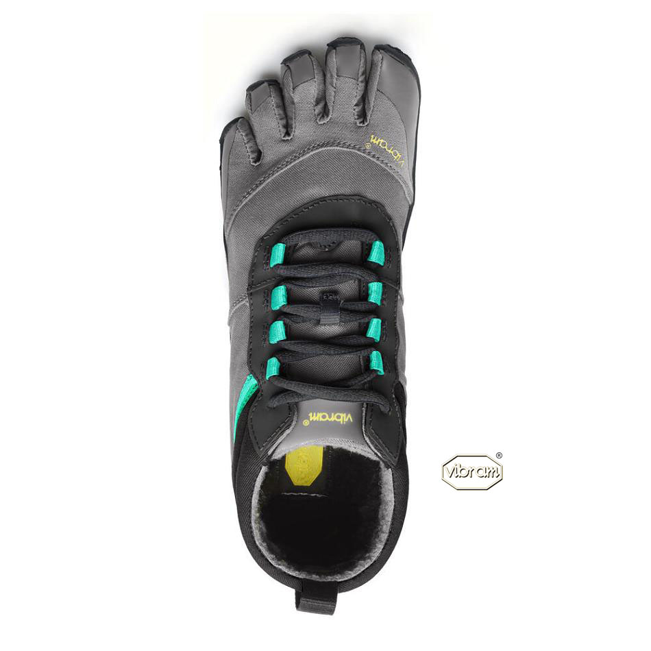 Vibram V-Trek Insulated Women's Casual Shoes Black / Grey / Green | NZ_K88