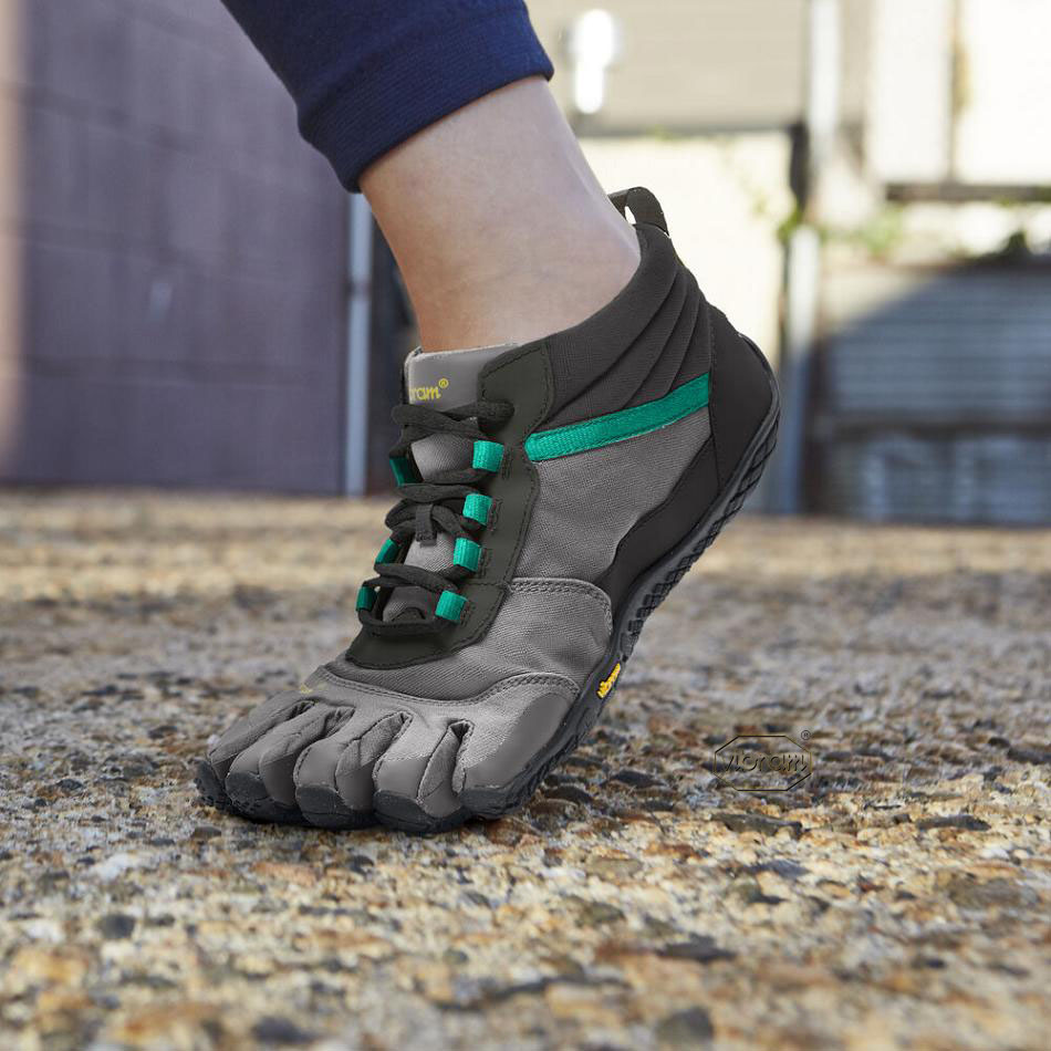 Vibram V-Trek Insulated Women's Casual Shoes Black / Grey / Green | NZ_K88