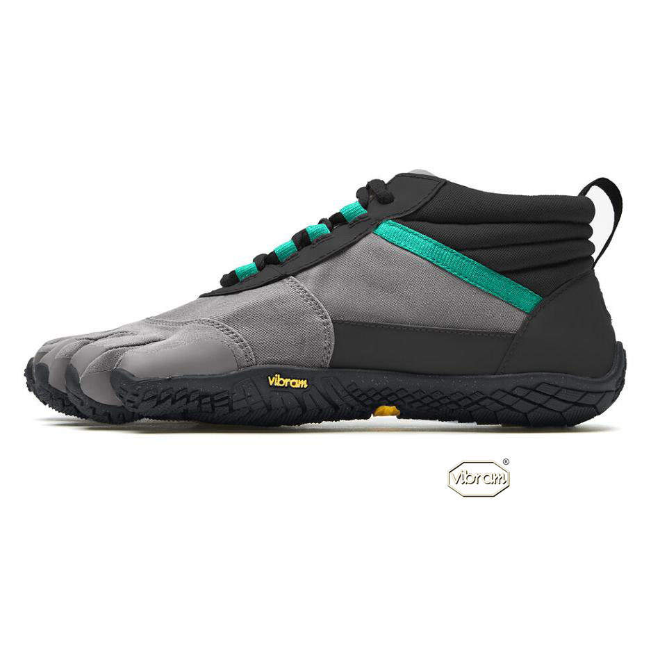 Vibram V-Trek Insulated Women's Casual Shoes Black / Grey / Green | NZ_K88