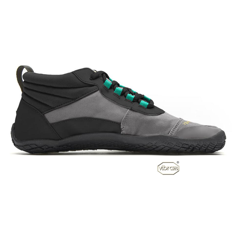 Vibram V-Trek Insulated Women's Casual Shoes Black / Grey / Green | NZ_K88