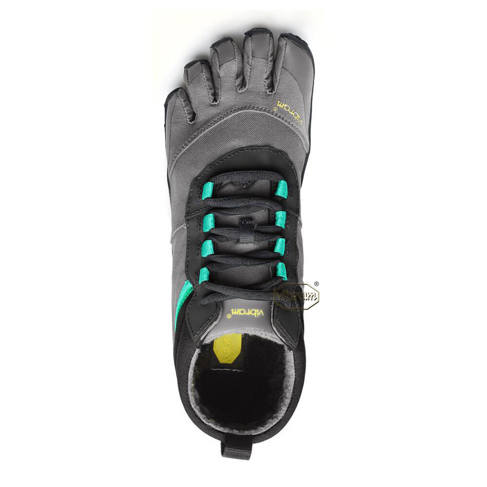 Vibram V-Trek Insulated Women's Hiking Shoes Black / Grey / Green | NZ_Y96