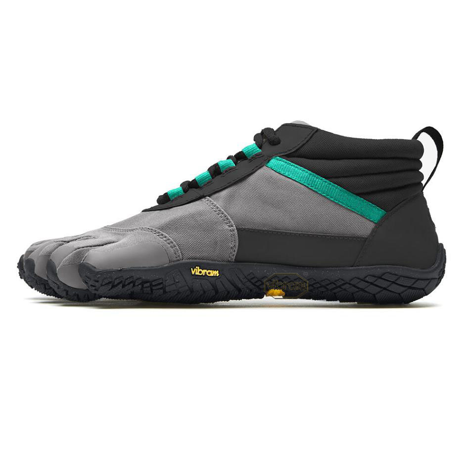 Vibram V-Trek Insulated Women's Hiking Shoes Black / Grey / Green | NZ_Y96