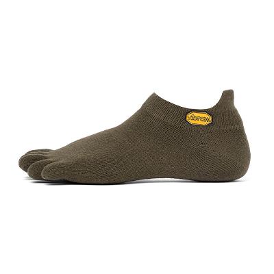 Vibram 5TOE No Show Men's Socks Green | NZ_F60